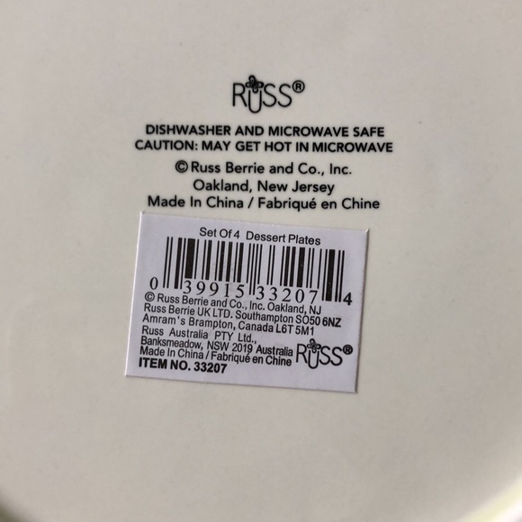 Russ Berrie Snowlit Settings Whimsical Set Dessert Luncheon Christmas Plates - Picture 10 of 13